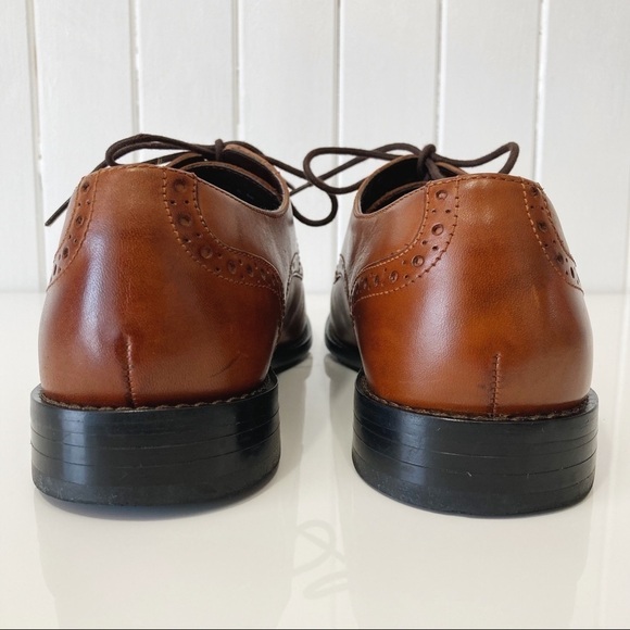 Stacy Adams Prescott Tan Cap Toe Oxford Lace Up Dress Shoe Size 8M - Picture 9 of 16